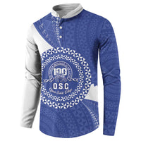 Queen Salote College 100th Anniversary Personalized Button Sweatshirt Est 1926 Kolisi Fefine Tongan Ngatu Pattern