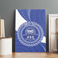 Queen Salote College 100th Anniversary Personalized Canvas Wall Art Est 1926 Kolisi Fefine Tongan Ngatu Pattern