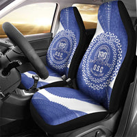 Queen Salote College 100th Anniversary Personalized Car Seat Cover Est 1926 Kolisi Fefine Tongan Ngatu Pattern LT14 - Polynesian Pride