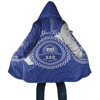 Queen Salote College 100th Anniversary Personalized Cloak Est 1926 Kolisi Fefine Tongan Ngatu Pattern LT14 Unisex Blue - Polynesian Pride