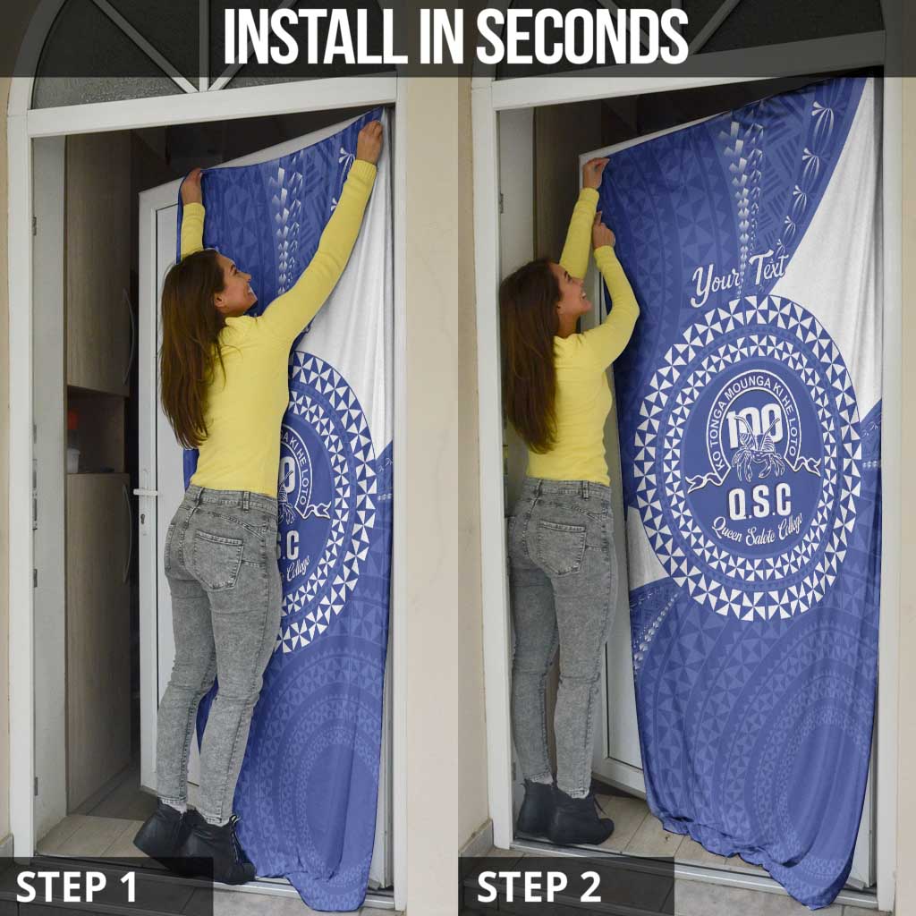 Queen Salote College 100th Anniversary Personalized Door Cover Est 1926 Kolisi Fefine Tongan Ngatu Pattern LT14 - Polynesian Pride