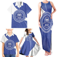 Queen Salote College 100th Anniversary Personalized Family Matching Tank Maxi Dress and Hawaiian Shirt Est 1926 Kolisi Fefine Tongan Ngatu Pattern LT14 - Polynesian Pride