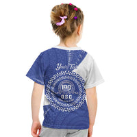 Queen Salote College 100th Anniversary Personalized Kid T Shirt Est 1926 Kolisi Fefine Tongan Ngatu Pattern LT14 - Polynesian Pride
