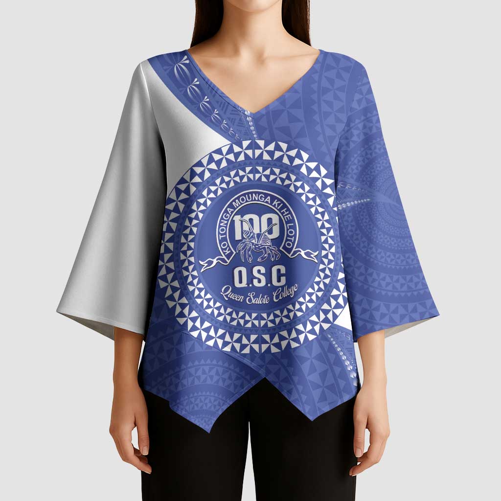 Queen Salote College 100th Anniversary Personalized Kimono Sleeve Blouse Est 1926 Kolisi Fefine Tongan Ngatu Pattern