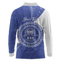 Queen Salote College 100th Anniversary Personalized Long Sleeve Polo Shirt Est 1926 Kolisi Fefine Tongan Ngatu Pattern LT14 - Polynesian Pride