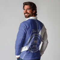 Queen Salote College 100th Anniversary Personalized Long Sleeve Polo Shirt Est 1926 Kolisi Fefine Tongan Ngatu Pattern LT14 - Polynesian Pride