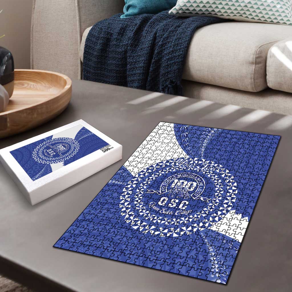Queen Salote College 100th Anniversary Personalized Puzzle Est 1926 Kolisi Fefine Tongan Ngatu Pattern LT14 - Polynesian Pride