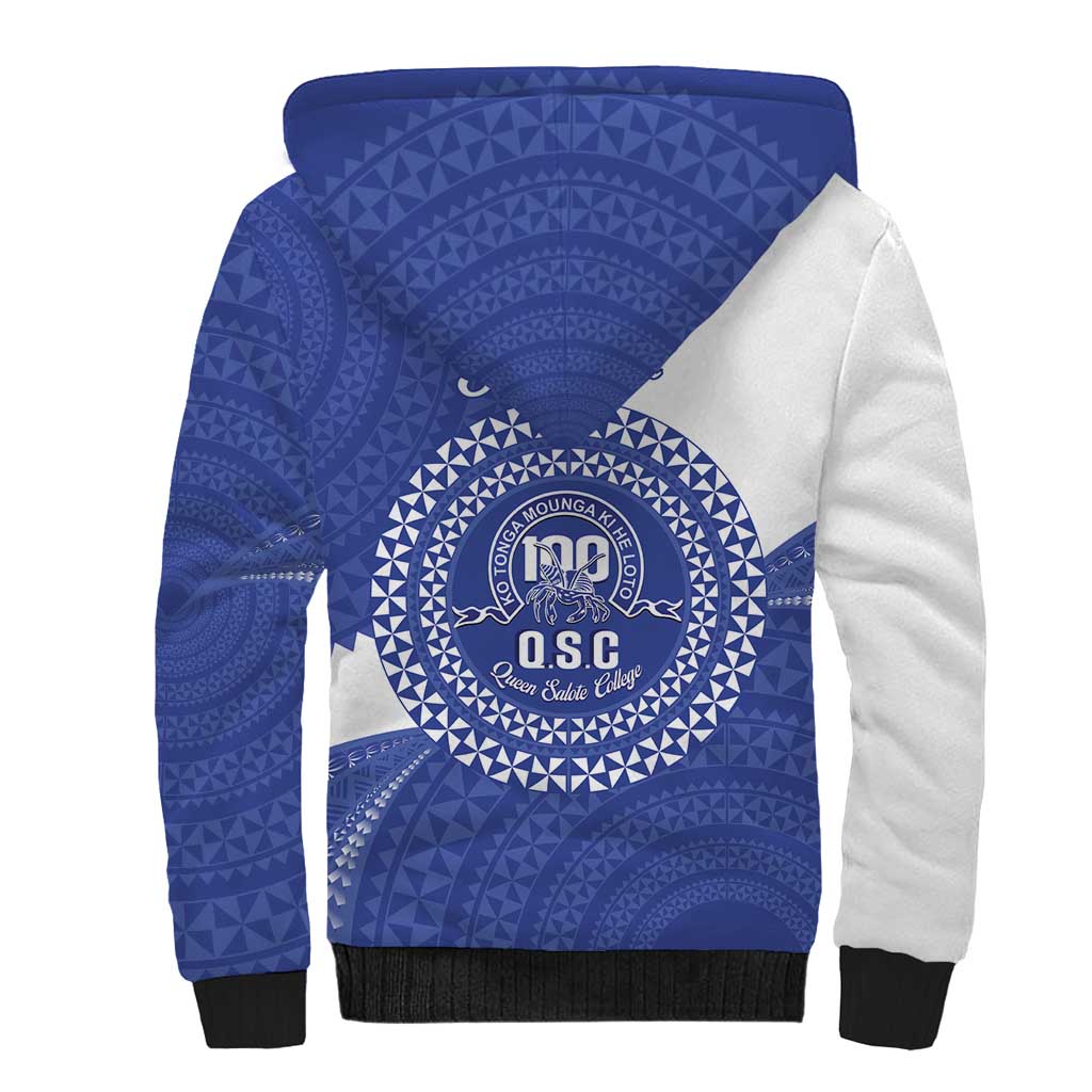 Queen Salote College 100th Anniversary Personalized Sherpa Hoodie Est 1926 Kolisi Fefine Tongan Ngatu Pattern LT14 - Polynesian Pride