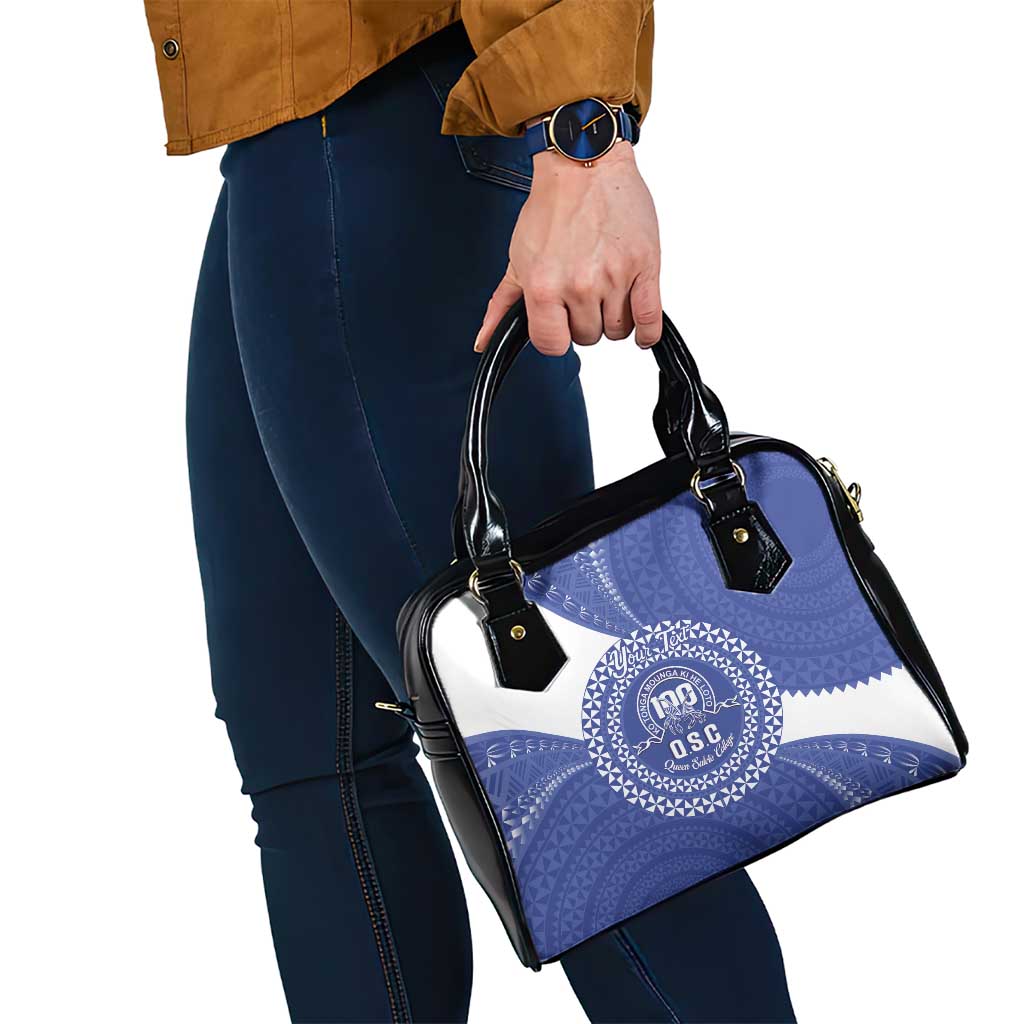 Queen Salote College 100th Anniversary Personalized Shoulder Handbag Est 1926 Kolisi Fefine Tongan Ngatu Pattern