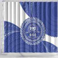 Queen Salote College 100th Anniversary Personalized Shower Curtain Est 1926 Kolisi Fefine Tongan Ngatu Pattern