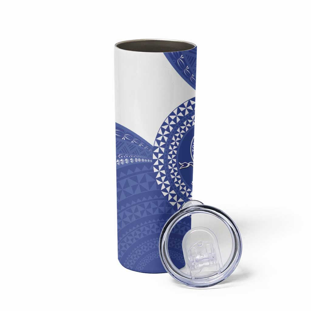 Queen Salote College 100th Anniversary Skinny Tumbler Est 1926 Kolisi Fefine Tongan Ngatu Pattern LT14 - Polynesian Pride