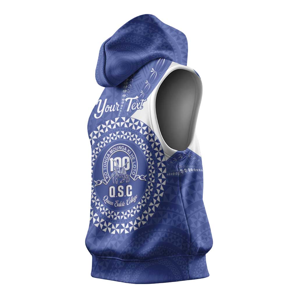 Queen Salote College 100th Anniversary Personalized Sleeveless Hoodie Est 1926 Kolisi Fefine Tongan Ngatu Pattern LT14 - Polynesian Pride