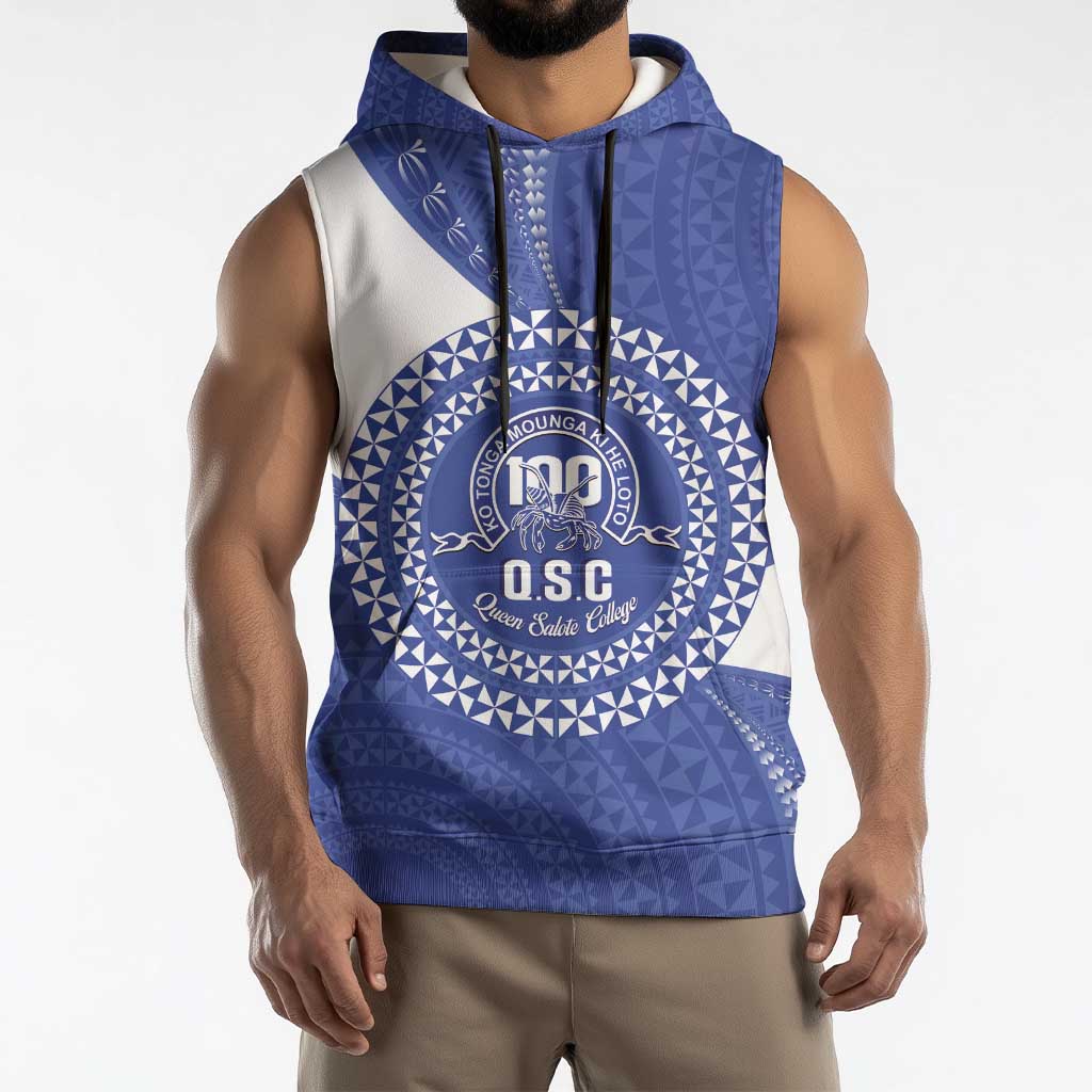 Queen Salote College 100th Anniversary Personalized Sleeveless Hoodie Est 1926 Kolisi Fefine Tongan Ngatu Pattern LT14 - Polynesian Pride