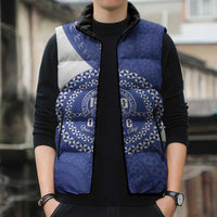 Queen Salote College 100th Anniversary Personalized Sleeveless Puffer Jacket Est 1926 Kolisi Fefine Tongan Ngatu Pattern