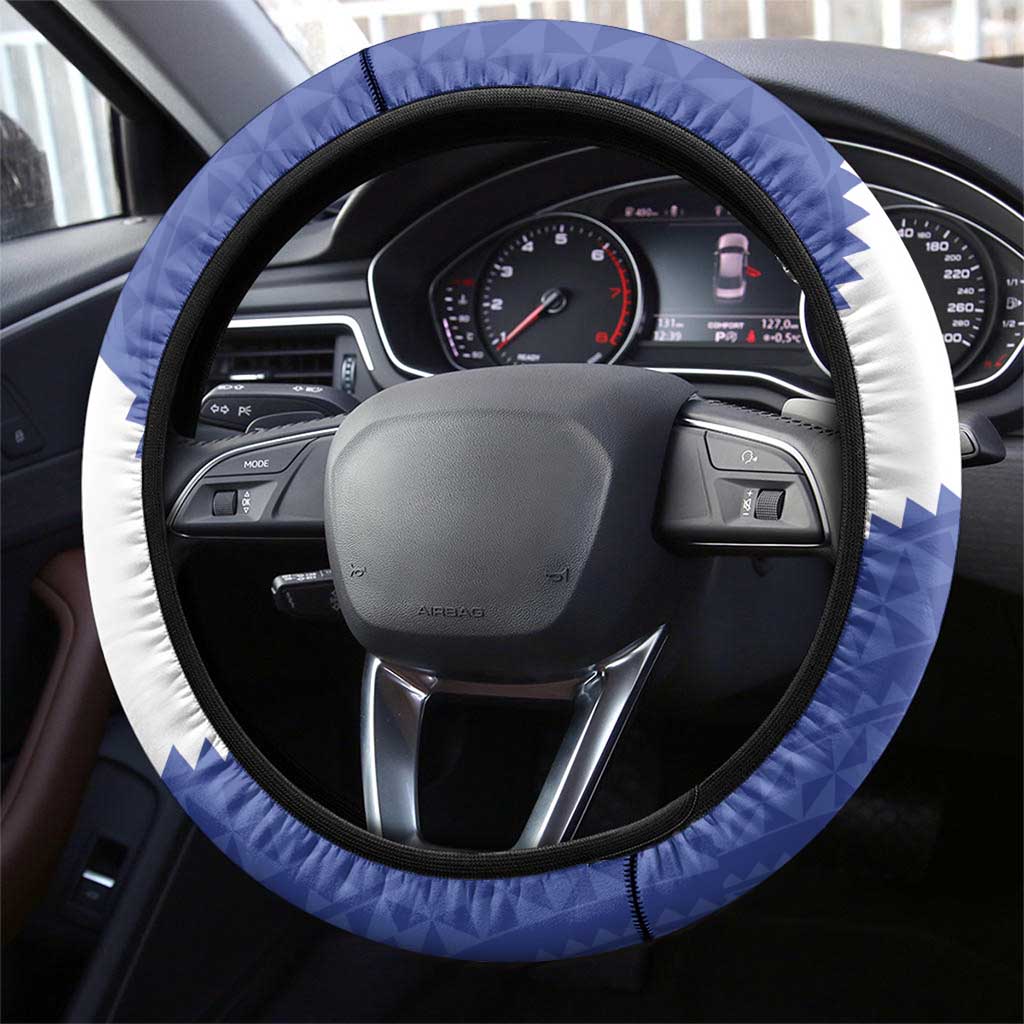 Queen Salote College 100th Anniversary Steering Wheel Cover Est 1926 Kolisi Fefine Tongan Ngatu Pattern LT14 - Polynesian Pride