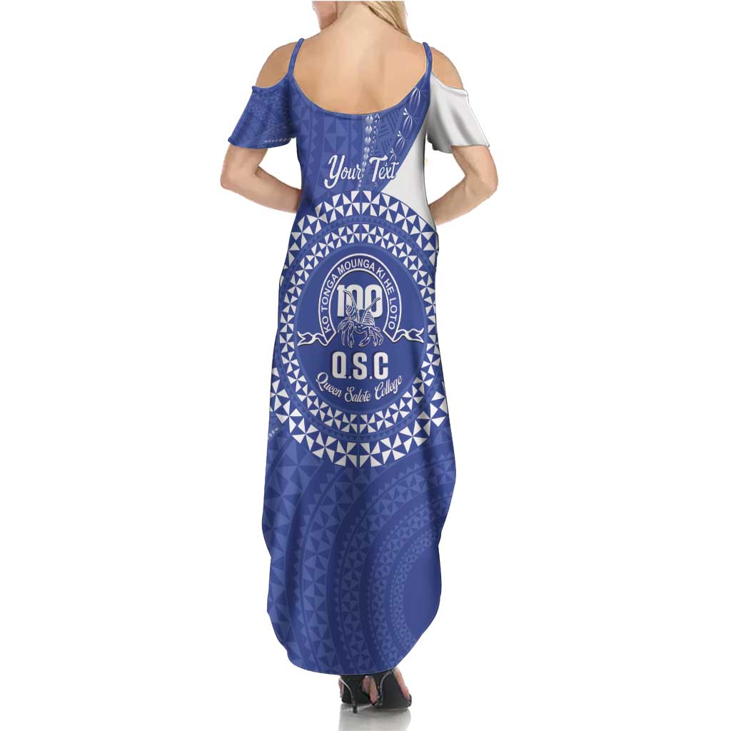 Queen Salote College 100th Anniversary Personalized Summer Maxi Dress Est 1926 Kolisi Fefine Tongan Ngatu Pattern LT14 - Polynesian Pride