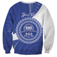 Queen Salote College 100th Anniversary Personalized Sweatshirt Est 1926 Kolisi Fefine Tongan Ngatu Pattern LT14 - Polynesian Pride