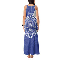 Queen Salote College 100th Anniversary Personalized Tank Maxi Dress Est 1926 Kolisi Fefine Tongan Ngatu Pattern LT14 - Polynesian Pride
