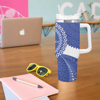 Queen Salote College 100th Anniversary Tumbler With Handle Est 1926 Kolisi Fefine Tongan Ngatu Pattern LT14 - Polynesian Pride