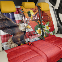 Personalised United States And Papua New Guinea Back Car Seat Cover USA Eagle With PNG Bird Of Paradise LT14 - Polynesian Pride