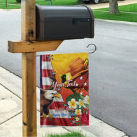 Personalised United States And Papua New Guinea Garden Flag USA Eagle With PNG Bird Of Paradise LT14 - Polynesian Pride