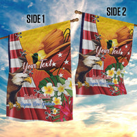 Personalised United States And Papua New Guinea Garden Flag USA Eagle With PNG Bird Of Paradise LT14 - Polynesian Pride