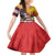 Personalised United States And Papua New Guinea Kid Short Sleeve Dress USA Eagle With PNG Bird Of Paradise