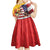 Personalised United States And Papua New Guinea Kid Short Sleeve Dress USA Eagle With PNG Bird Of Paradise