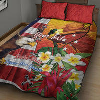 Personalised United States And Papua New Guinea Quilt Bed Set USA Eagle With PNG Bird Of Paradise LT14 - Polynesian Pride