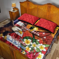 Personalised United States And Papua New Guinea Quilt Bed Set USA Eagle With PNG Bird Of Paradise LT14 - Polynesian Pride