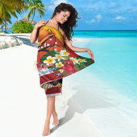 Personalised United States And Papua New Guinea Sarong USA Eagle With PNG Bird Of Paradise LT14 - Polynesian Pride