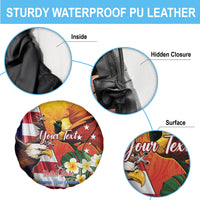 Personalised United States And Papua New Guinea Spare Tire Cover USA Eagle With PNG Bird Of Paradise LT14 - Polynesian Pride