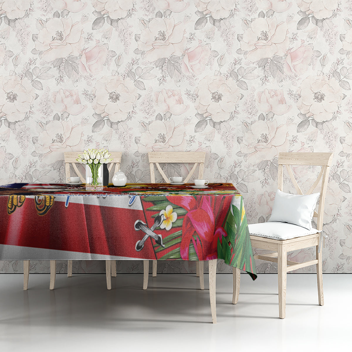 Personalised United States And Papua New Guinea Tablecloth USA Eagle With PNG Bird Of Paradise LT14 - Polynesian Pride