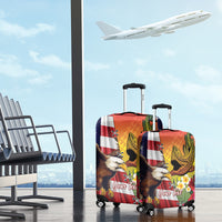 Personalised United States And Hawaii Luggage Cover USA Eagle With Hawaiian Shark Tattoo LT14 - Polynesian Pride