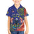 Personalised United States And Cook Islands Kid Hawaiian Shirt USA Eagle Mix Polynesian Pattern