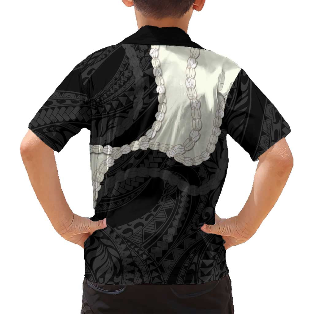 Black Polynesia Tribal Octopus Tattoo Family Matching Tank Maxi Dress and Hawaiian Shirt Pikake Lei Polynesian Pattern LT14 - Polynesian Pride