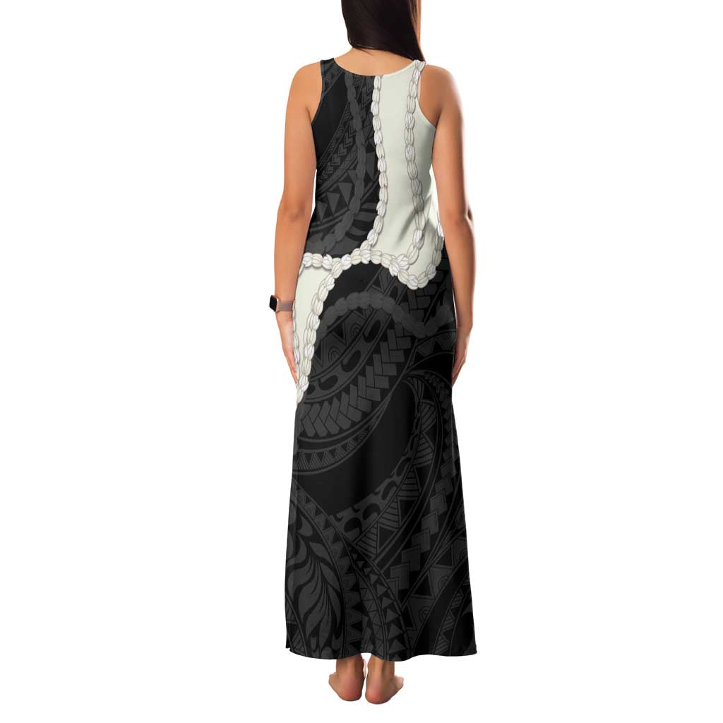 Black Polynesia Tribal Octopus Tattoo Family Matching Tank Maxi Dress and Hawaiian Shirt Pikake Lei Polynesian Pattern LT14 - Polynesian Pride