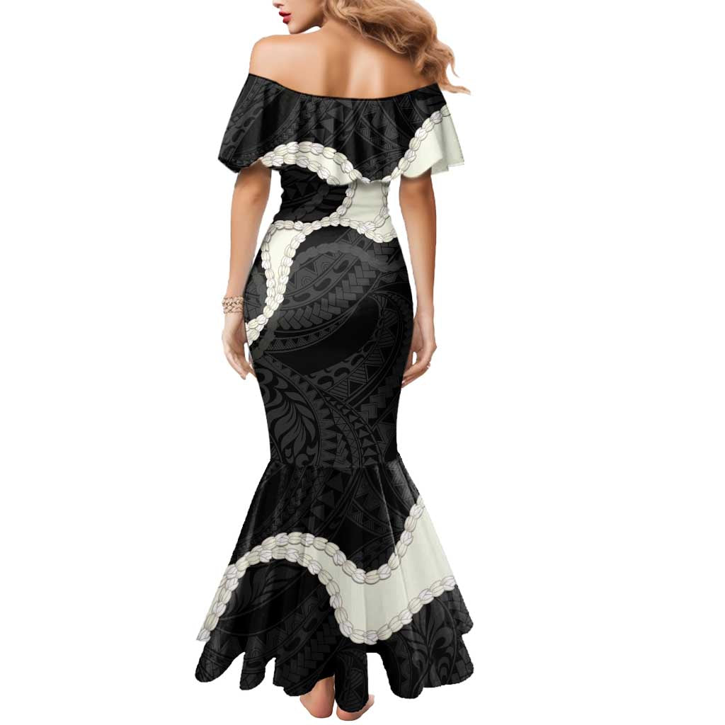 Black Polynesia Tribal Octopus Tattoo Mermaid Dress Pikake Lei Polynesian Pattern LT14 - Polynesian Pride