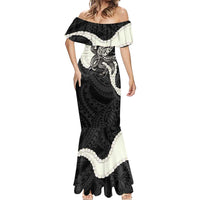Black Polynesia Tribal Octopus Tattoo Mermaid Dress Pikake Lei Polynesian Pattern LT14 - Polynesian Pride
