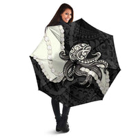 Black Polynesia Tribal Octopus Tattoo Umbrella Pikake Lei Polynesian Pattern