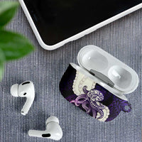 Purple Galaxy Polynesia Tribal Octopus Tattoo AirPods Case Pikake Lei Polynesian Pattern