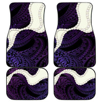 Purple Galaxy Polynesia Tribal Octopus Tattoo Car Mats Pikake Lei Polynesian Pattern