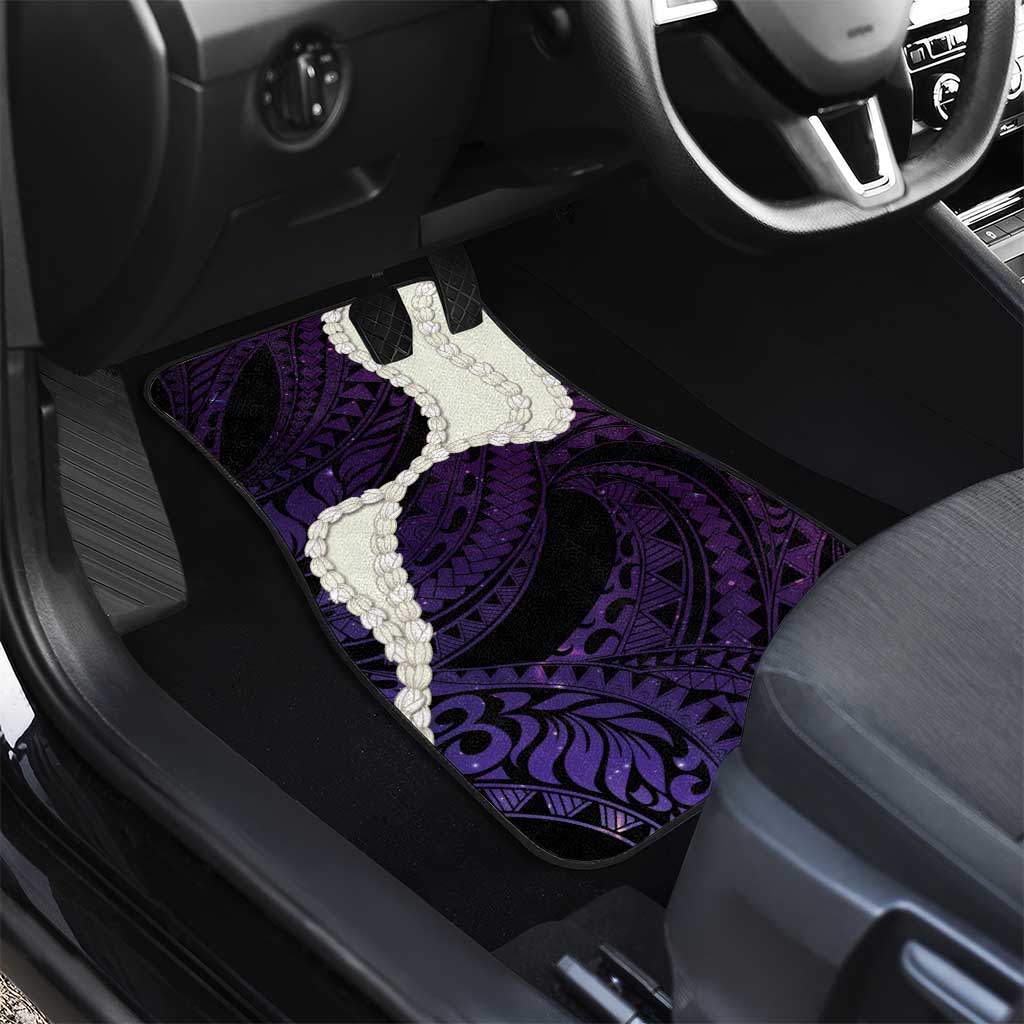 Purple Galaxy Polynesia Tribal Octopus Tattoo Car Mats Pikake Lei Polynesian Pattern