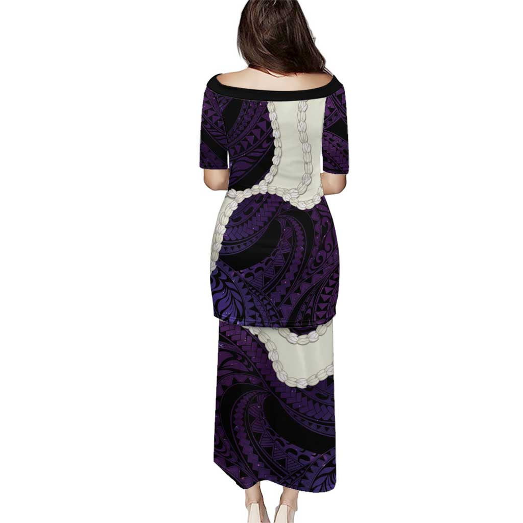 Purple Galaxy Polynesia Tribal Octopus Tattoo Family Matching Puletasi and Hawaiian Shirt Pikake Lei Polynesian Pattern LT14 - Polynesian Pride
