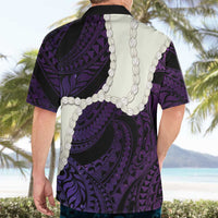 Purple Galaxy Polynesia Tribal Octopus Tattoo Hawaiian Shirt Pikake Lei Polynesian Pattern
