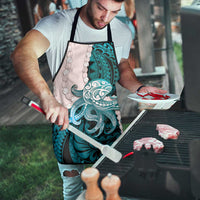 Teal Galaxy Polynesia Tribal Octopus Tattoo Apron Pikake Lei Polynesian Pattern