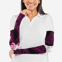 Pink Galaxy Polynesia Tribal Octopus Tattoo Arm Sleeves Pikake Lei Polynesian Pattern