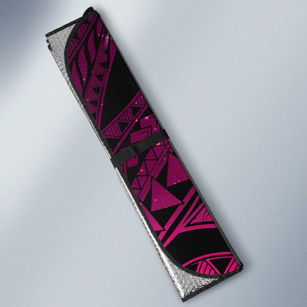 Pink Galaxy Polynesia Tribal Octopus Tattoo Auto Sun Shade Pikake Lei Polynesian Pattern