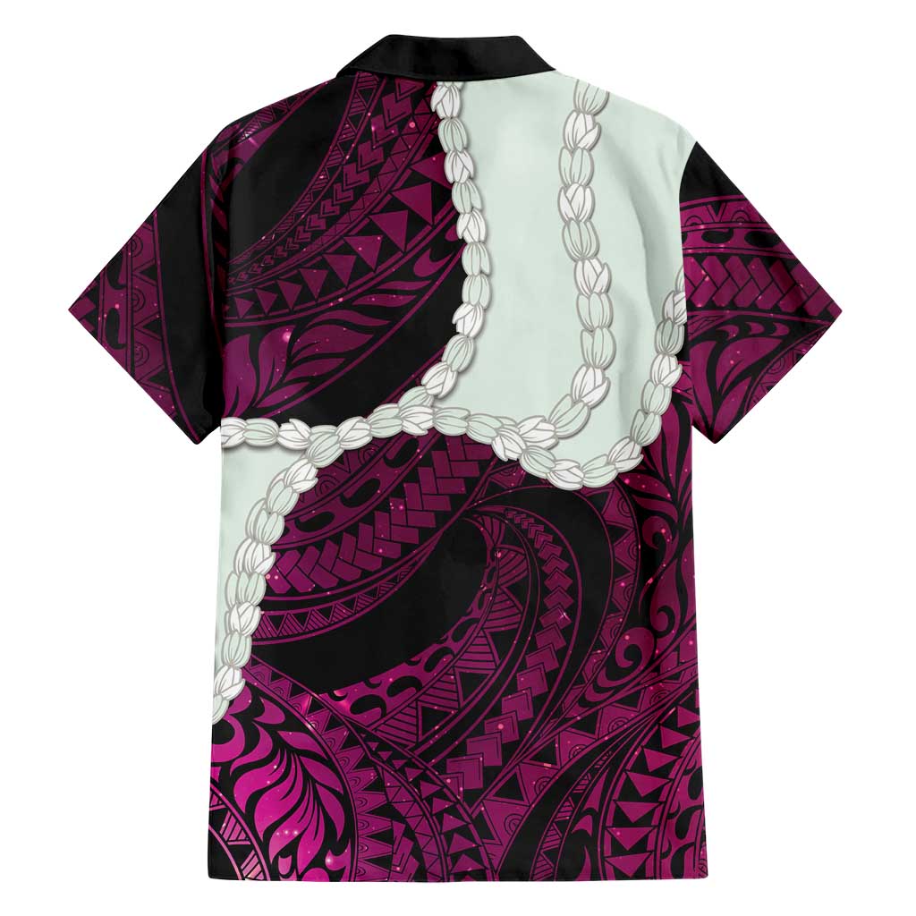 Pink Galaxy Polynesia Tribal Octopus Tattoo Family Matching Mermaid Dress and Hawaiian Shirt Pikake Lei Polynesian Pattern LT14 - Polynesian Pride