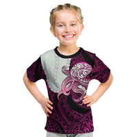 Pink Galaxy Polynesia Tribal Octopus Tattoo Kid T Shirt Pikake Lei Polynesian Pattern LT14 Pink - Polynesian Pride